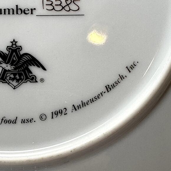 Budweiser Clydesdales Collector Plate 1992 The Perfect Christmas Numbered 13385 - Picture 4 of 5